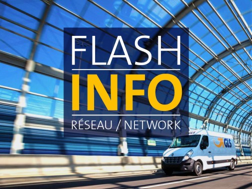 Flash Info Réseau en titre fourgon verrière tunnel en fond